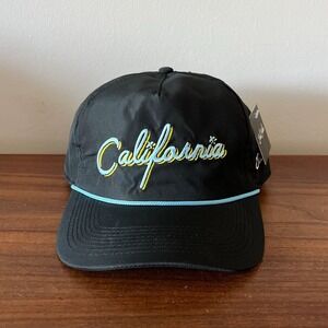 Bad Birdie California Rope Hat Black Blue Yellow Snapback NWT